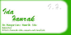 ida hamrak business card